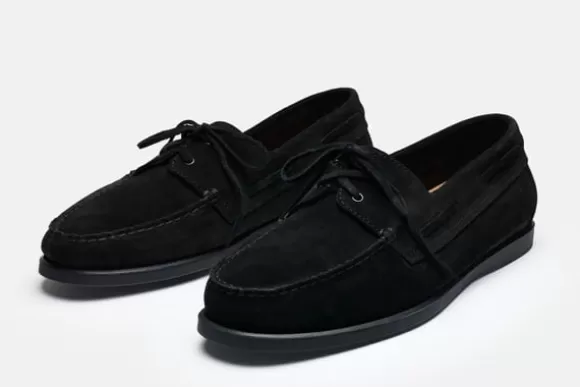 MORJAS Boat Shoes*The Boat Shoe BlackSuede